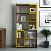 Etajeră Trendy Box 170 x 80 x 22 cm / PAL / Walnut photo 4