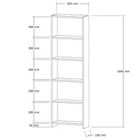 Стеллаж Trendy New 160 x 50 x 19.6см cm / ЛДСП / Oреховый photo 6