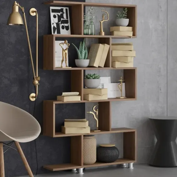 Etajeră Trendy Nilufer 156 x 90 x 20 cm / PAL / Walnut photo 4