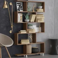 Стеллаж Trendy Nilufer 156 x 90 x 20см cm / ЛДСП / Oреховый photo 4