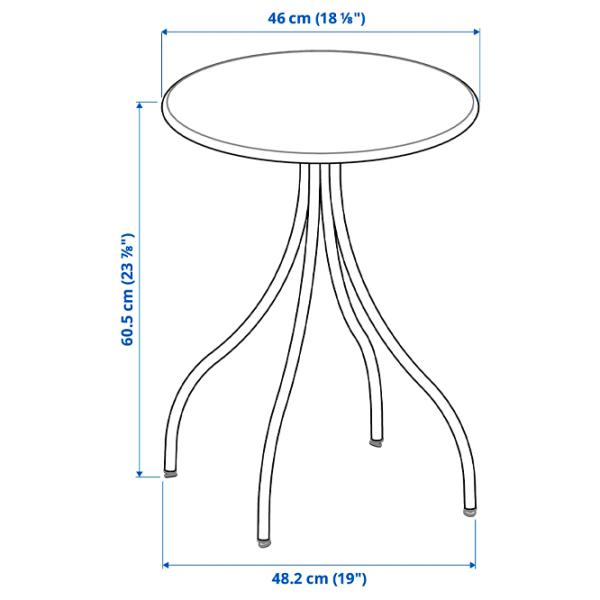 Măsuță de cafea Ikea Tanebro 706.051.62 Light Yellow photo 2