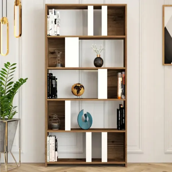 Etajeră Trendy Lima 180 x 90 x 20 cm / PAL / Walnut photo 2