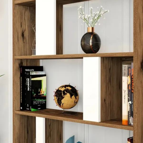 Etajeră Trendy Lima 180 x 90 x 20 cm / PAL / Walnut photo 5