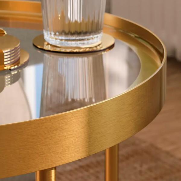 Măsuță de cafea Ikea Torsjo 605.904.15 Gold photo 4