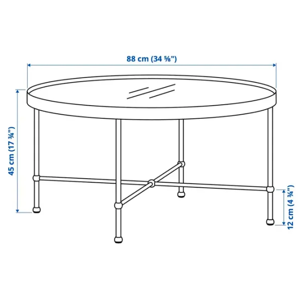 Măsuță de cafea Ikea Torsjo 505.904.06 Gold photo 2