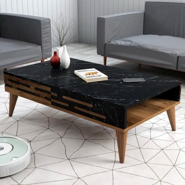Журнальный столик Trendy Valensiya GTR000603 Marmura Black photo 3