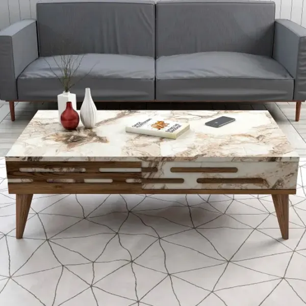 Măsuță de cafea Trendy Valensiya GTR000606 Marmura White photo 3