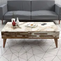 Măsuță de cafea Trendy Valensiya GTR000606 Marmura White photo 3