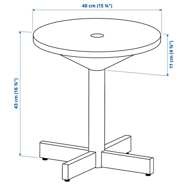 Măsuță de cafea Ikea Grimsarbo 005.890.90 Black photo 2