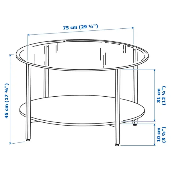 Măsuță de cafea Ikea Vittsjo 306.043.48 Beige Brown photo 2