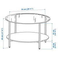 Журнальный столик Ikea Vittsjo 306.043.48 Beige Brown photo 2