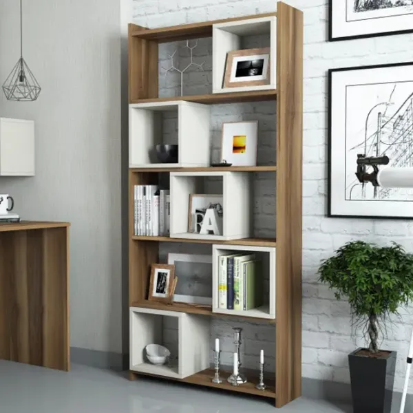 Etajeră Trendy Box 170 x 80 x 22 cm / PAL / Walnut photo 2