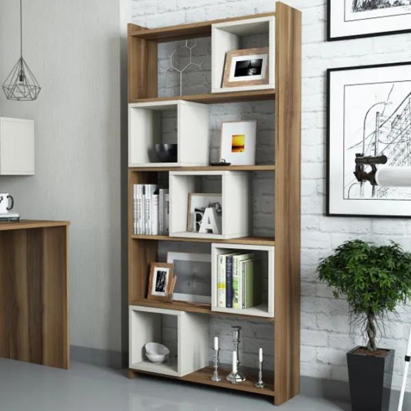 Etajeră Trendy Box 170 x 80 x 22 cm / PAL / Walnut photo 2