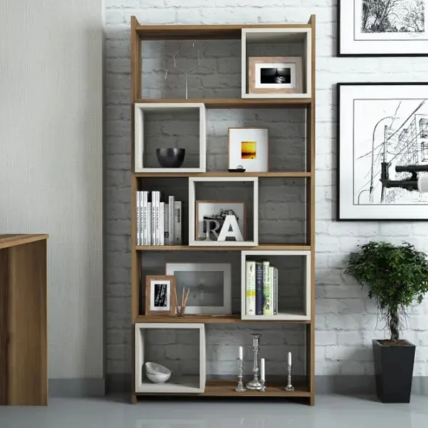 Etajeră Trendy Box 170 x 80 x 22 cm / PAL / Walnut photo 3