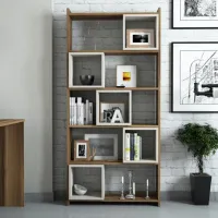 Etajeră Trendy Box 170 x 80 x 22 cm / PAL / Walnut photo 3