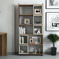Etajeră Trendy Box 170 x 80 x 22 cm / PAL / Walnut photo 4