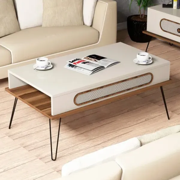 Măsuță de cafea Trendy Ekol GTR000618 Cream photo 4