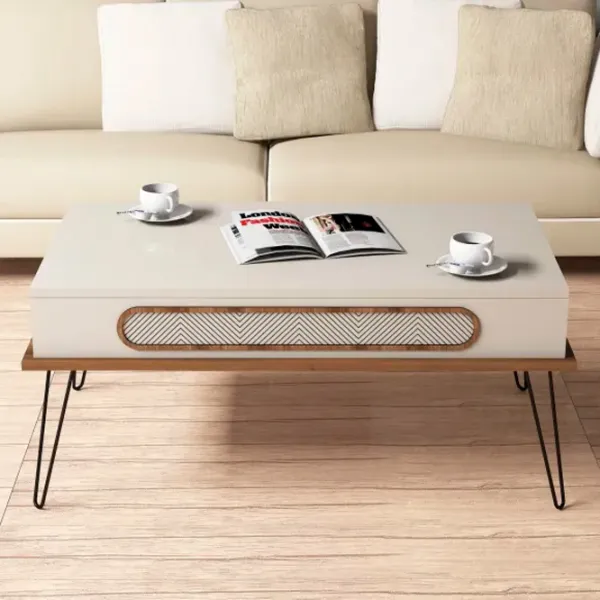 Măsuță de cafea Trendy Ekol GTR000618 Cream photo 5