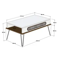 Măsuță de cafea Trendy Ekol GTR000619 Oak photo 3