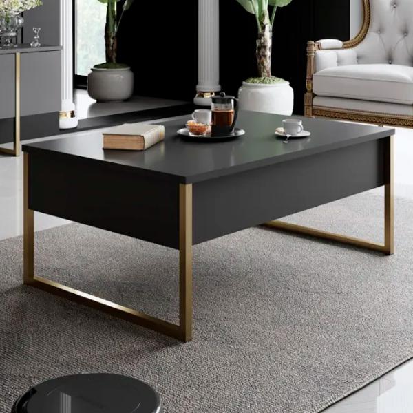 Măsuță de cafea Trendy Lux GTR000551 Anthracite Gold photo 3