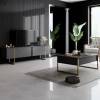 Măsuță de cafea Trendy Lux GTR000551 Anthracite Gold photo 5
