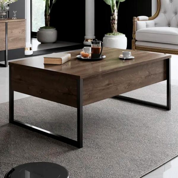 Măsuță de cafea Trendy Lux GTR000552 Walnut Black photo 3