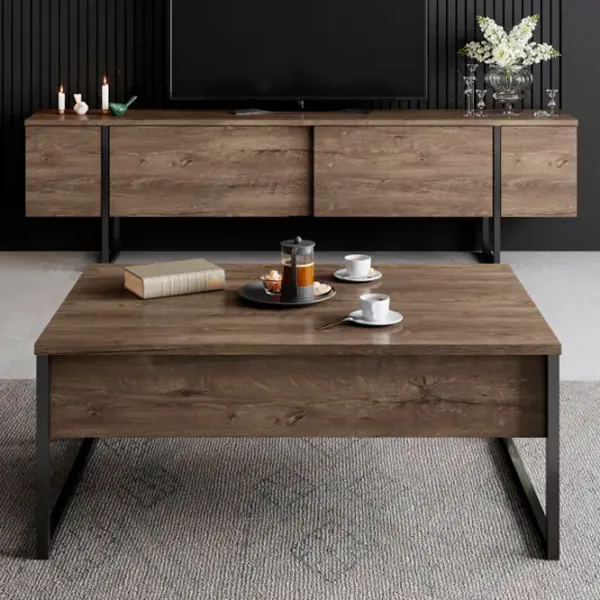 Măsuță de cafea Trendy Lux GTR000552 Walnut Black photo 4