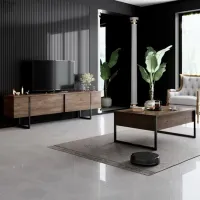 Măsuță de cafea Trendy Lux GTR000552 Walnut Black photo 5
