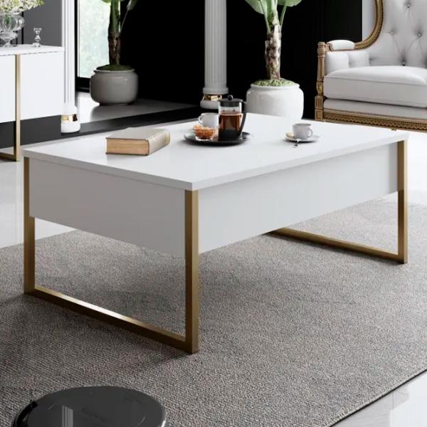 Журнальный столик Trendy Lux GTR000553 Белое золото photo 3