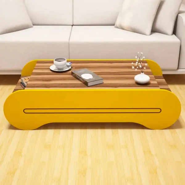 Măsuță de cafea Trendy Cool GTR000586 Walnut Yellow photo 4