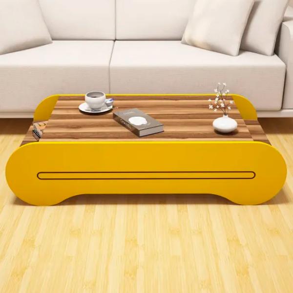 Măsuță de cafea Trendy Cool GTR000586 Walnut Yellow photo 4
