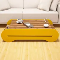 Măsuță de cafea Trendy Cool GTR000586 Walnut Yellow photo 4