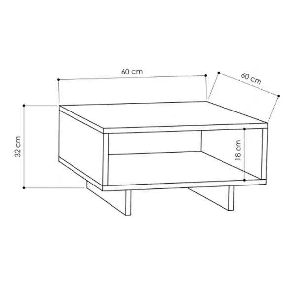 Журнальный столик Trendy HOLA GTR000567 Белый photo 3