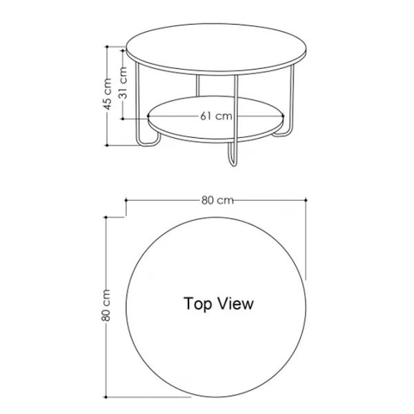 Măsuță de cafea Trendy Corro GTR000580 White photo 3
