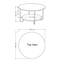 Măsuță de cafea Trendy Corro GTR000580 White photo 3
