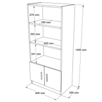 Стеллаж Trendy VO4-W 140 x 63.6 x 37.6см cm / ЛДСП / White photo 6
