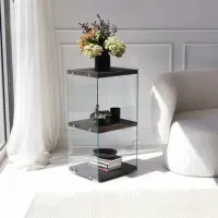 Стеллаж Trendy Aqua 2 80 x 40 x 35см cm / ЛДСП / Anthracite photo 2