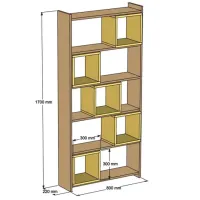 Стеллаж Trendy Box 170 x 80 x 22см cm / ЛДСП / Oреховый photo 4