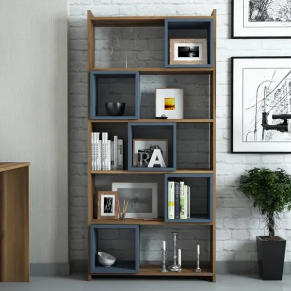 Etajeră Trendy Box 170 x 80 x 22 cm / PAL / Walnut photo 5
