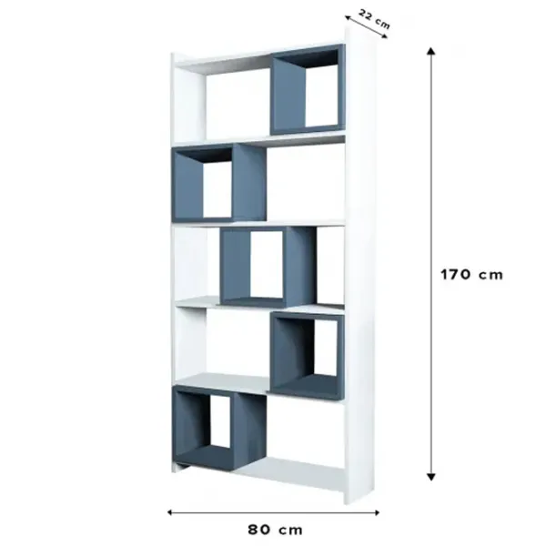 Etajeră Trendy Box 170 x 80 x 22 cm / PAL / White photo 4