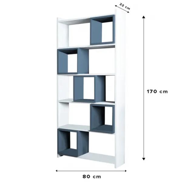 Etajeră Trendy Box 170 x 80 x 22 cm / PAL / White photo 4