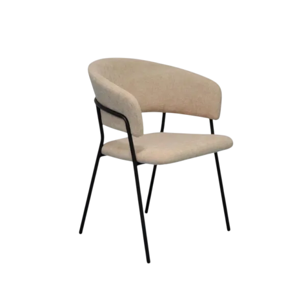 Обеденные стол со стульями Evelin DT 402-2B + 4 YTC-097B Круглая / ДСП / Light Beige photo 2