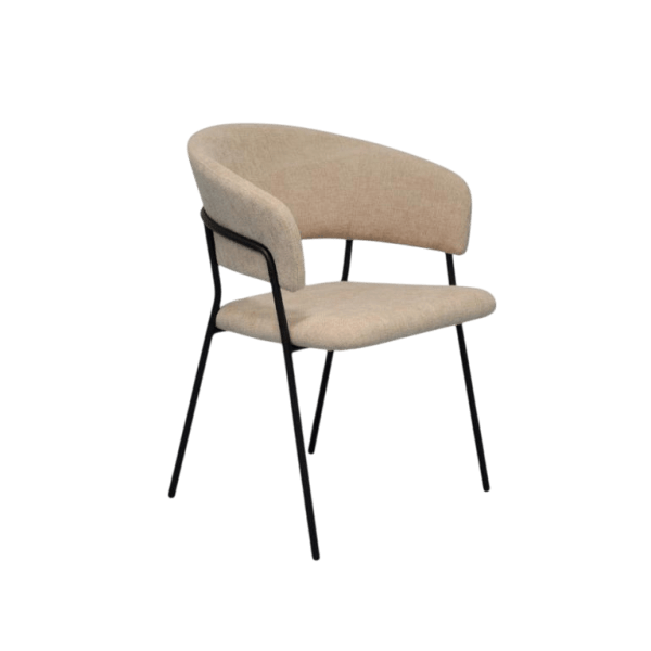 Обеденные стол со стульями Evelin DT 402-2B + 4 YTC-097B Круглая / ДСП / Light Beige photo 2