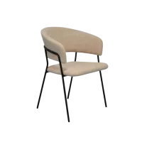 Обеденные стол со стульями Evelin DT 402-2B + 4 YTC-097B Круглая / ДСП / Light Beige photo 2