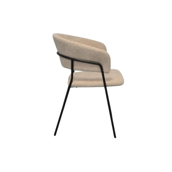 Обеденные стол со стульями Evelin DT 402-2B + 4 YTC-097B Круглая / ДСП / Light Beige photo 3