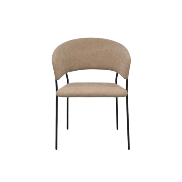 Обеденные стол со стульями Evelin DT 402-2B + 4 YTC-097B Круглая / ДСП / Light Beige photo 6