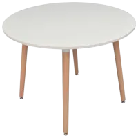 Set masă și scaune Evelin DT 402 - 1WO + 4 YTC-080WO Rotundă / PAL / Light Beige photo 5