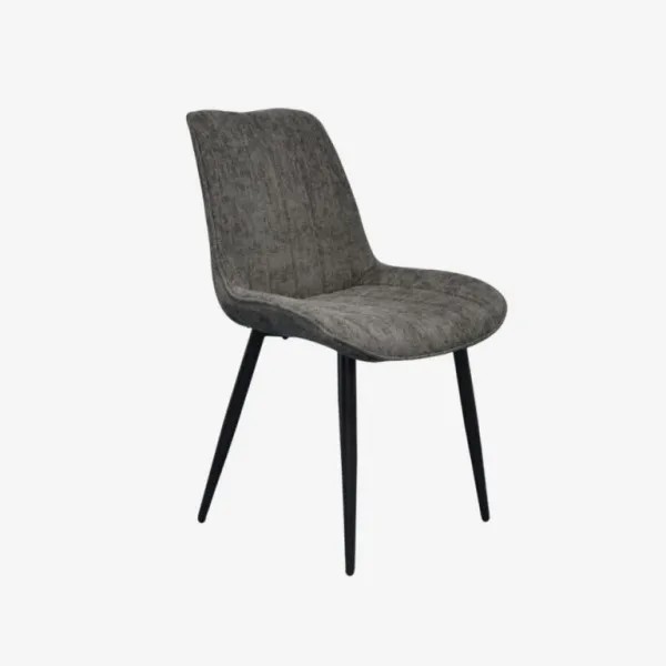 Set masă și scaune Evelin DT 404-6B + 3 YTC-055B Rotundă / PAL / Dark Gray photo 3