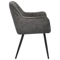 Set masă și scaune Evelin DT 402-3B + 4 YTC-090B Rotundă / PAL / Dark Gray photo 5