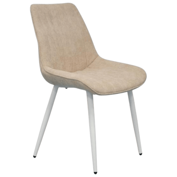 Обеденные стол со стульями Evelin DT 431-1R Wh + 4 YTC-055Wh Прямоугольная / ДСП / Light Beige photo 5